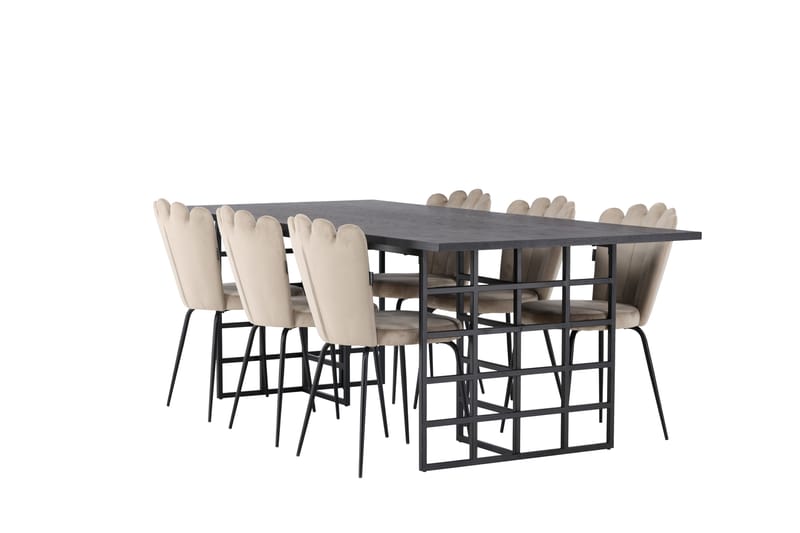 Ystad Matgrupp  220 cm Rektangulär med 6 Limhamn stolar - Möbler - Matplats - Matgrupp & matbord med stolar