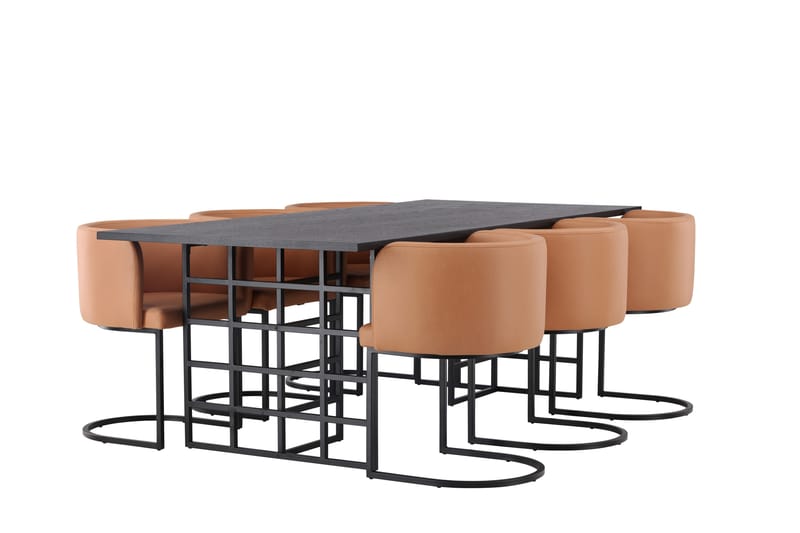 Ystad Matgrupp  220 cm Rektangulär med 6 Simrishamn stolar - Möbler - Matplats - Matgrupp & matbord med stolar