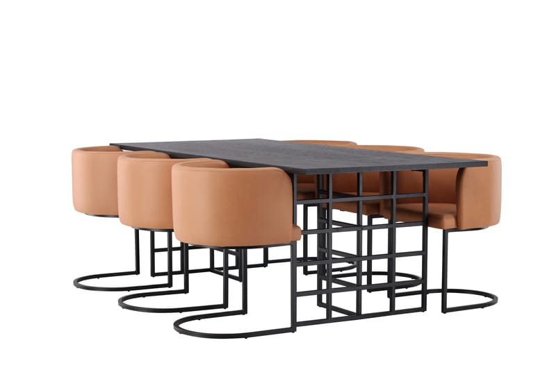 Ystad Matgrupp  220 cm Rektangulär med 6 Simrishamn stolar - Möbler - Matplats - Matgrupp & matbord med stolar