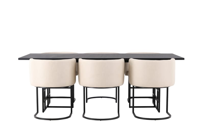 Ystad Matgrupp  220 cm Rektangulär med 6 Simrishamn stolar - Möbler - Matplats - Matgrupp & matbord med stolar