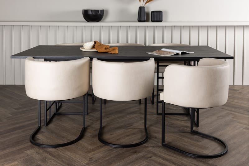 Ystad Matgrupp  220 cm Rektangulär med 6 Simrishamn stolar - Möbler - Matplats - Matgrupp & matbord med stolar