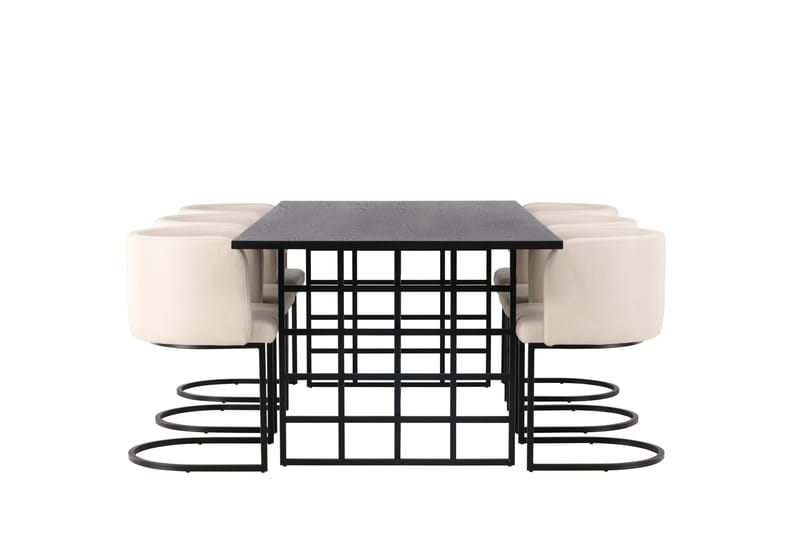 Ystad Matgrupp  220 cm Rektangulär med 6 Simrishamn stolar - Möbler - Matplats - Matgrupp & matbord med stolar