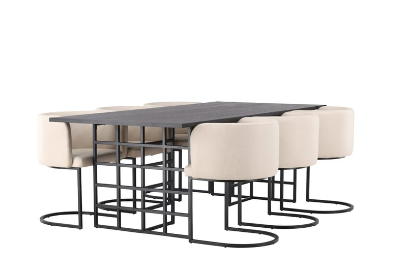 Ystad Matgrupp  220 cm Rektangulär med 6 Simrishamn stolar - Möbler - Matplats - Matgrupp & matbord med stolar