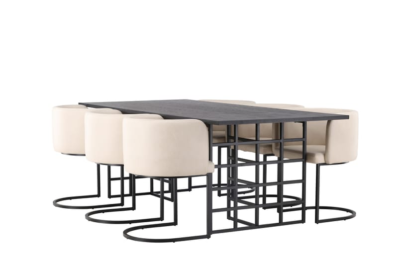 Ystad Matgrupp  220 cm Rektangulär med 6 Simrishamn stolar - Möbler - Matplats - Matgrupp & matbord med stolar