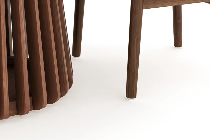 ZALE Matgrupp 120 cm Rund med 4 Dastoori Matstol - Möbler - Matplats - Matgrupp & matbord med stolar