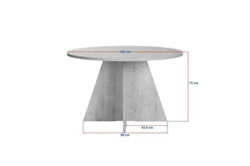 Zalen Matbord 120 cm - Beige - Möbler - Matplats - Matbord & köksbord