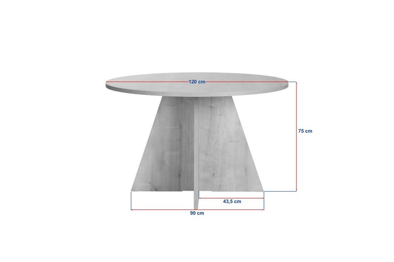 Zalen Matbord 120 cm - Svart - Möbler - Matplats - Matbord & köksbord