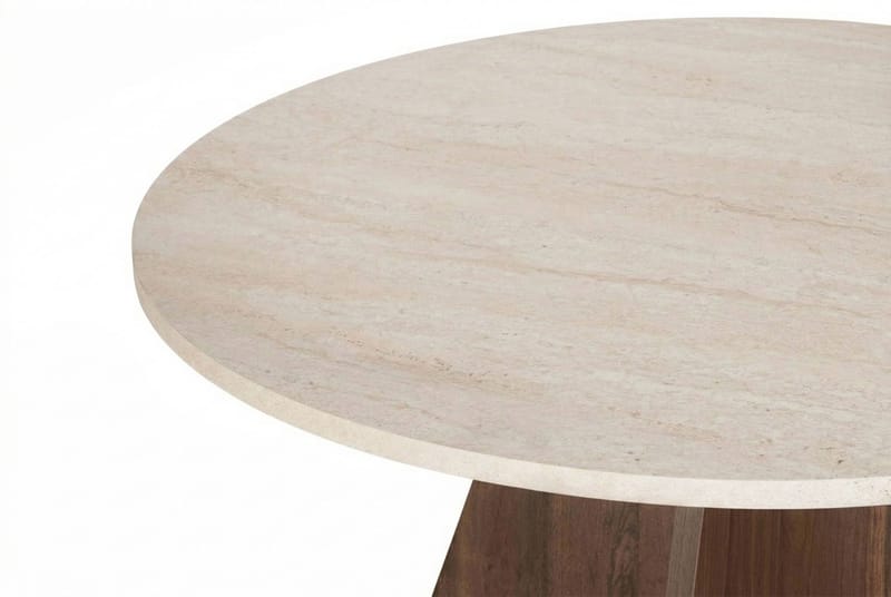 Zalen Matbord 120x75x120 cm - Travertine Walnut - Möbler - Matplats - Matbord & köksbord