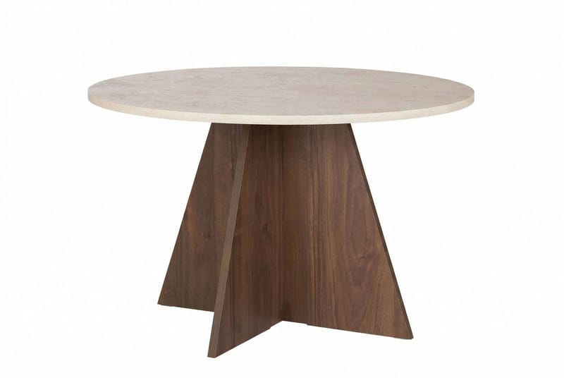 Zalen Matbord 120x75x120 cm - Travertine Walnut - Möbler - Matplats - Matbord & köksbord