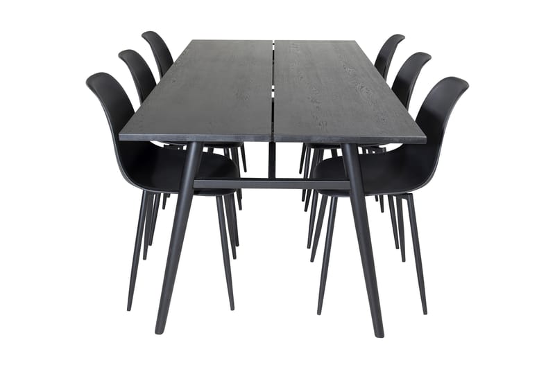 Zenazmi Förlängningsbar Matgrupp 195 cm inkl 6 Ypas Stolar - Svart - Möbler - Matplats - Matgrupp & matbord med stolar