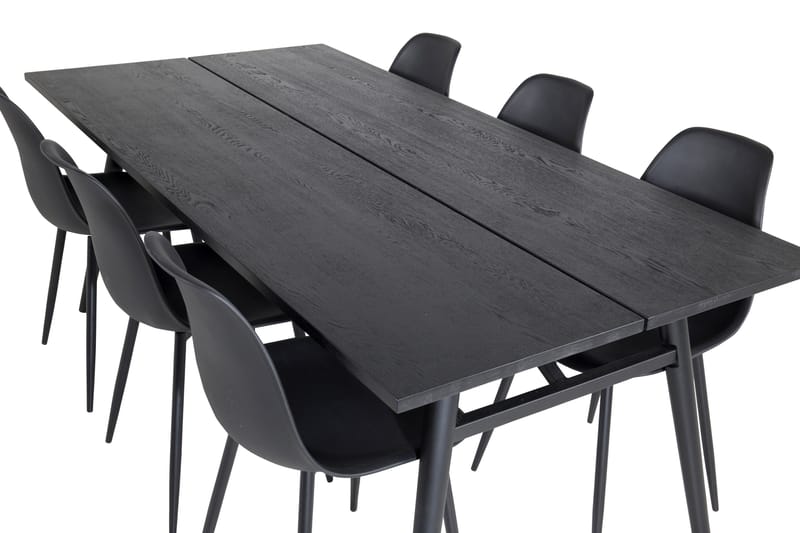 Zenazmi Förlängningsbar Matgrupp 195 cm inkl 6 Ypas Stolar - Svart - Möbler - Matplats - Matgrupp & matbord med stolar
