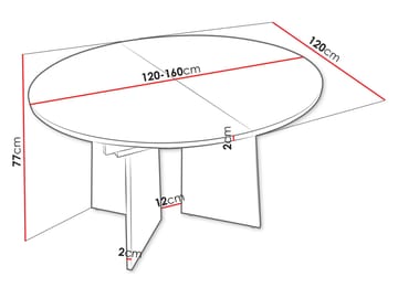 Zeyrin Utdragbart Runt Matbord 120–160 cm i Trä med Ekutseende - Brun - Möbler - Matplats - Matbord & köksbord