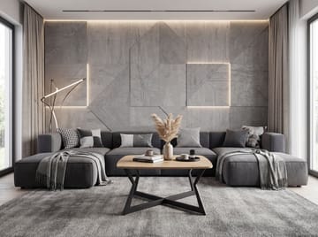 Zorlen Kvadratiskt soffbord 75x75 cm med eklook - ek-look svart - Möbler - Matplats - Matbord & köksbord