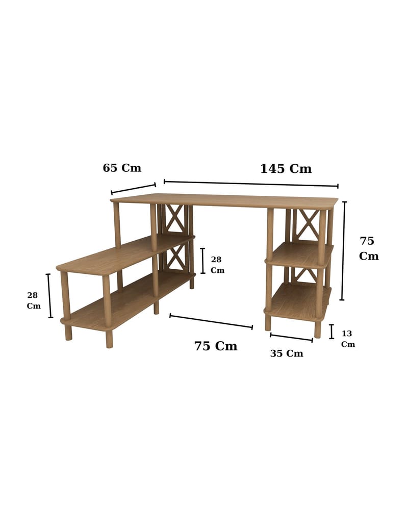 Akiliano Skrivbord 145 cm - Ek - Möbler - Hemmakontor - Skrivbord