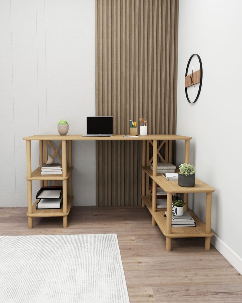 Akiliano Skrivbord 145 cm - Ek - Möbler - Hemmakontor - Skrivbord