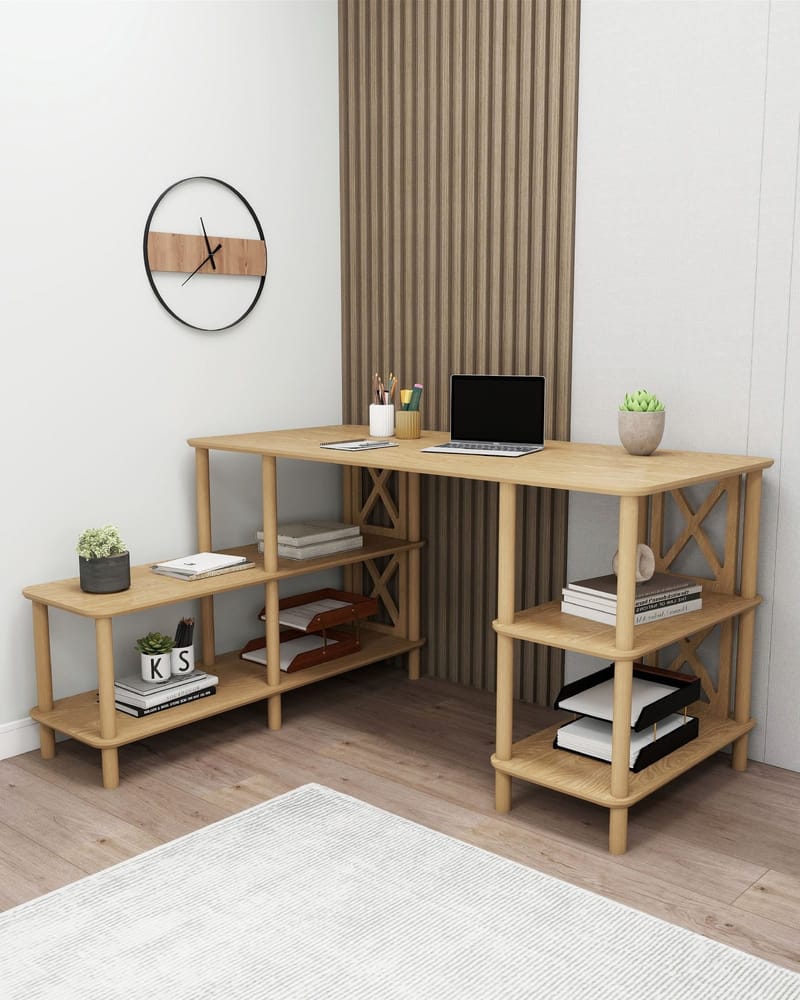 Akiliano Skrivbord 145 cm - Ek - Möbler - Hemmakontor - Skrivbord