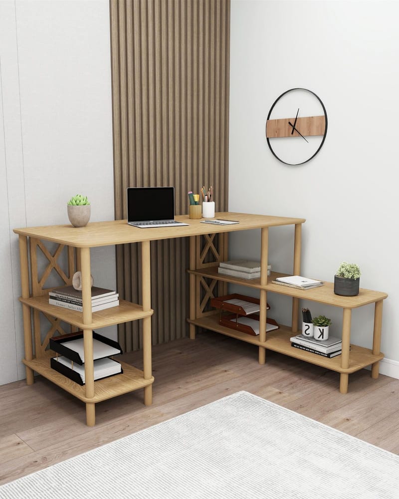 Akiliano Skrivbord 145 cm - Ek - Möbler - Hemmakontor - Skrivbord