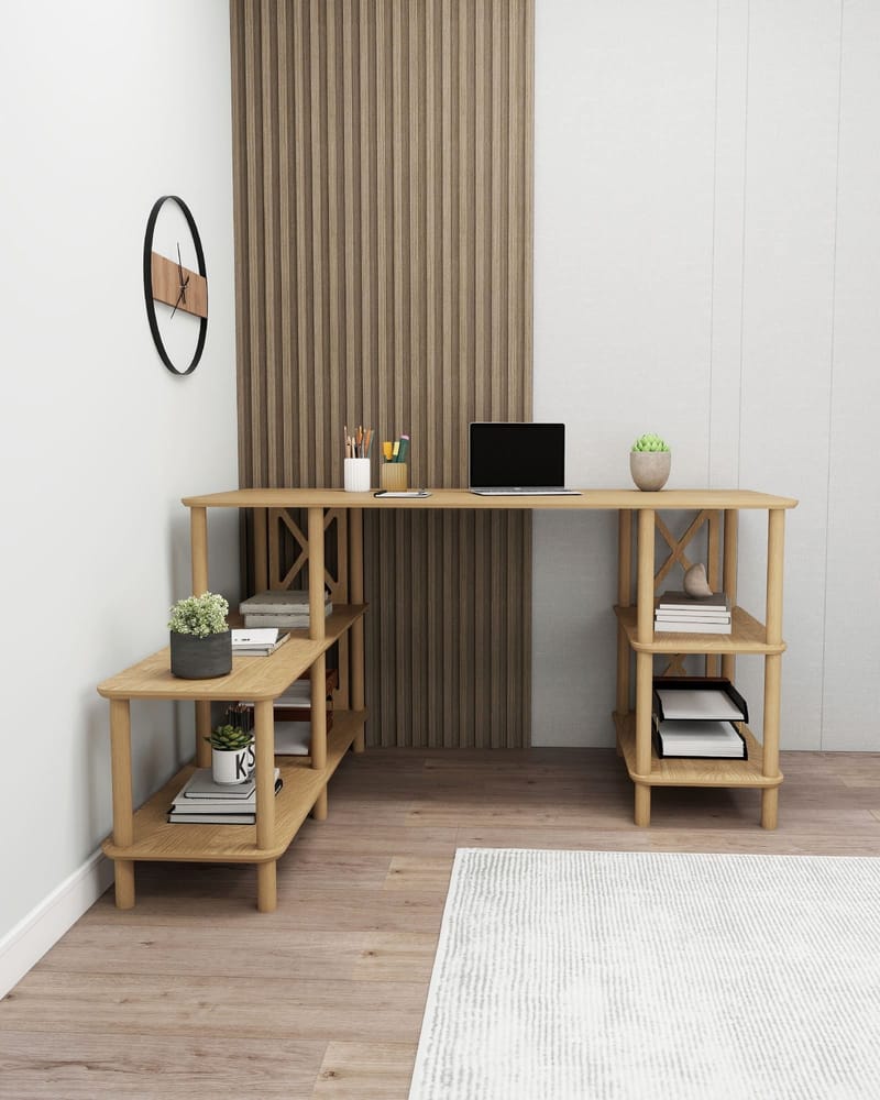 Akiliano Skrivbord 145 cm - Ek - Möbler - Hemmakontor - Skrivbord