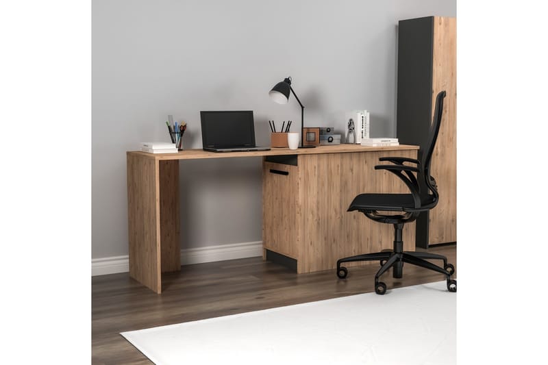 Akser Skrivbord 47x180 cm - Brun/Antracit - Möbler - Hemmakontor - Skrivbord
