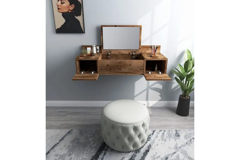 Andifli Sminkbord 100 cm - Brun - Möbler - Hemmakontor - Skrivbord