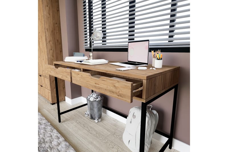 Atlas Skrivbord 55x120 cm - Brun - Möbler - Hemmakontor - Skrivbord