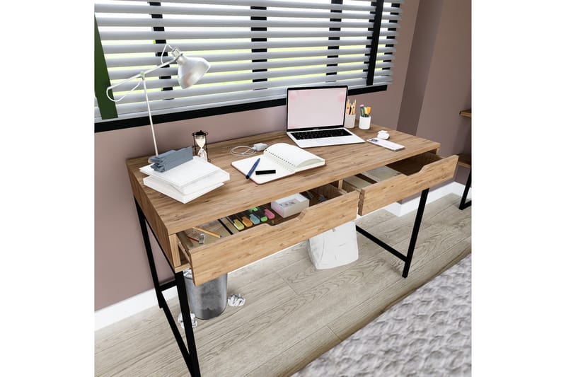 Atlas Skrivbord 55x120 cm - Brun - Möbler - Hemmakontor - Skrivbord