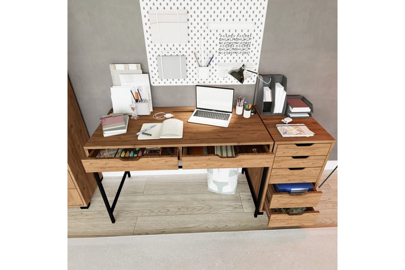 Atlas Skrivbord 55x160 cm - Brun - Möbler - Hemmakontor - Skrivbord