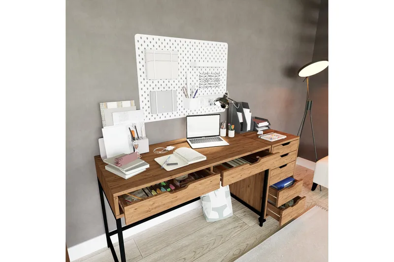 Atlas Skrivbord 55x160 cm - Brun - Möbler - Hemmakontor - Skrivbord