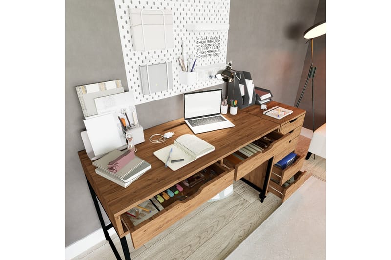 Atlas Skrivbord 55x160 cm - Brun - Möbler - Hemmakontor - Skrivbord