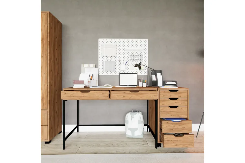 Atlas Skrivbord 55x160 cm - Brun - Möbler - Hemmakontor - Skrivbord