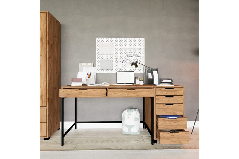 Atlas Skrivbord 55x160 cm - Brun - Möbler - Hemmakontor - Skrivbord