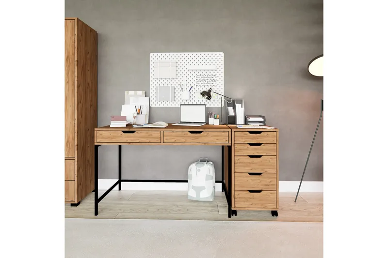 Atlas Skrivbord 55x160 cm - Brun - Möbler - Hemmakontor - Skrivbord
