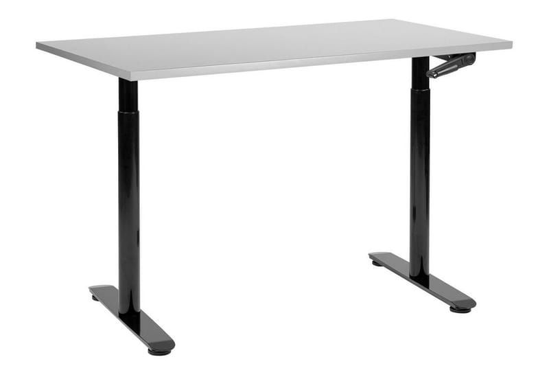 Banner Skrivbord 72x120 cm, Grå/Svart