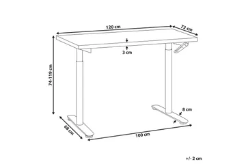 Banner Skrivbord 72x120 cm - Svart - Möbler - Hemmakontor - Skrivbord