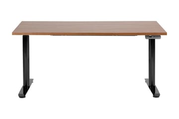 Banner Skrivbord 72x160 cm i Trä med Valnötsutseende - Brun|Svart - Möbler - Hemmakontor - Skrivbord