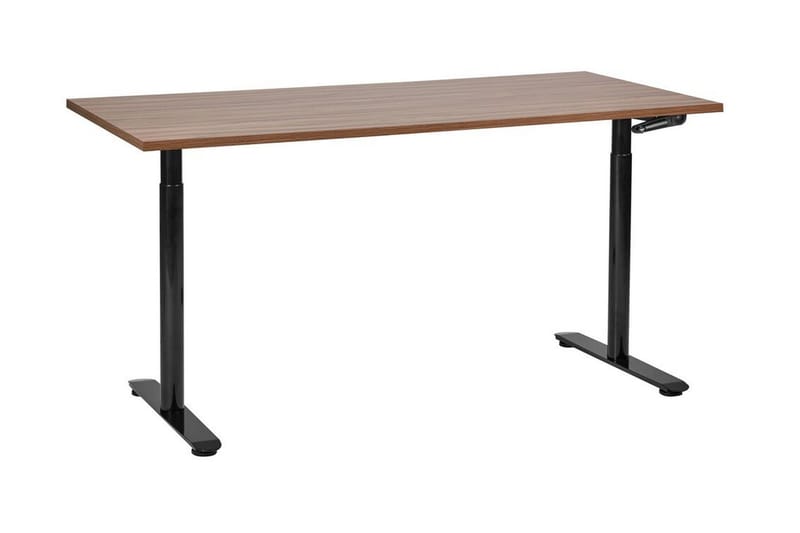 Banner Skrivbord 72x160 cm, Mörkt trä/Svart