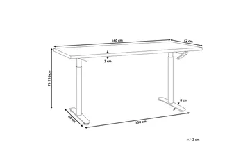 Banner Skrivbord 72x160 cm - Svart - Möbler - Hemmakontor - Skrivbord