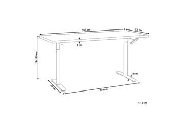Banner Skrivbord 72x160 cm - Vit - Möbler - Hemmakontor - Skrivbord