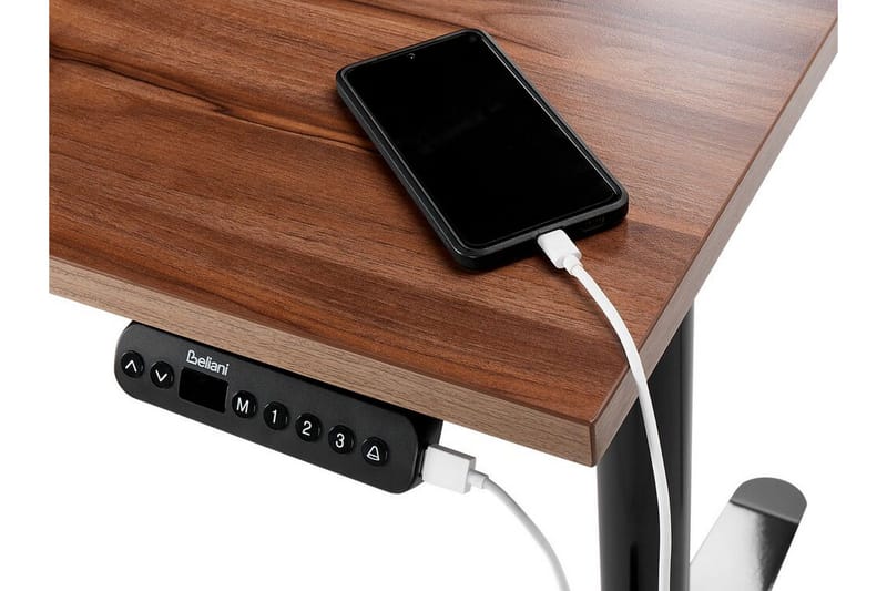 Banner Skrivbord 80x180 cm - Mörkt trä/Svart - Möbler - Hemmakontor - Skrivbord