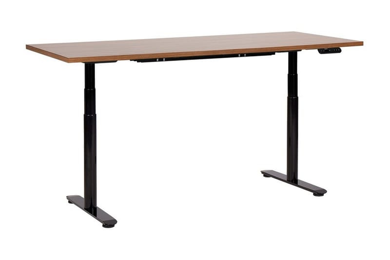 Banner Skrivbord 80x180 cm, Mörkt trä/Svart