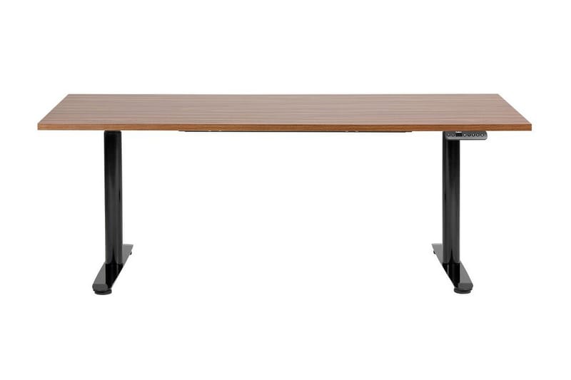 Banner Skrivbord 80x180 cm - Mörkt trä/Svart - Möbler - Hemmakontor - Skrivbord