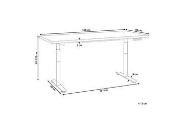 Banner Skrivbord 80x180 cm - Svart - Möbler - Hemmakontor - Skrivbord