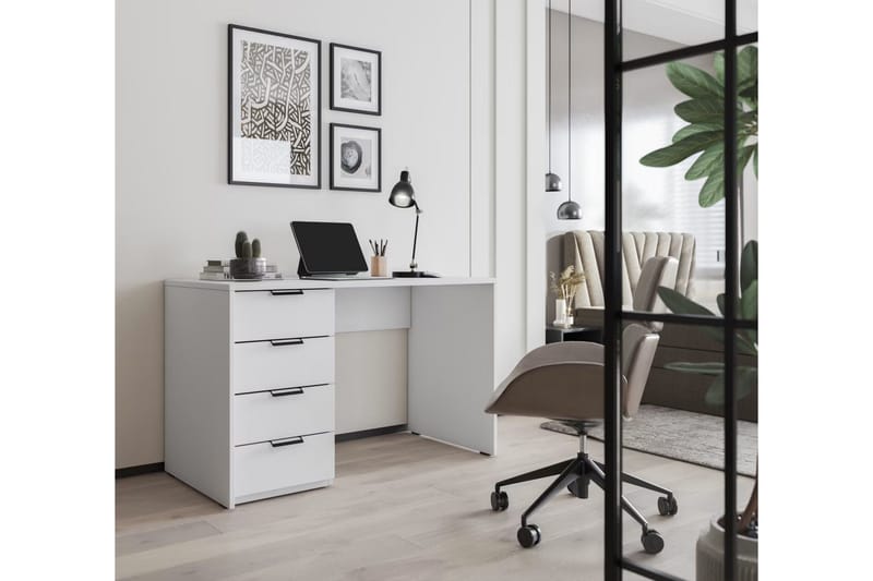 Barold Skrivbord 120x60 cm - Vit - Möbler - Hemmakontor - Skrivbord