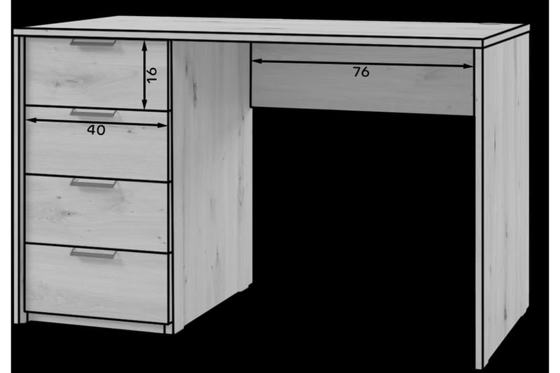 Barold Skrivbord 120x60 cm - Vit - Möbler - Hemmakontor - Skrivbord