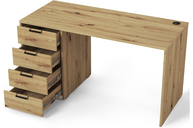 Barold Skrivbord 140x60 cm - Brun - Möbler - Hemmakontor - Skrivbord