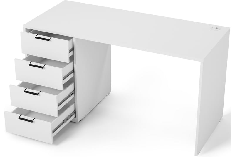 Barold Skrivbord 140x60 cm - Vit - Möbler - Hemmakontor - Skrivbord