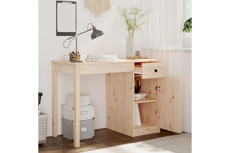 beBasic Skrivbord 100x50x75 cm massiv furu - Möbler - Hemmakontor - Skrivbord