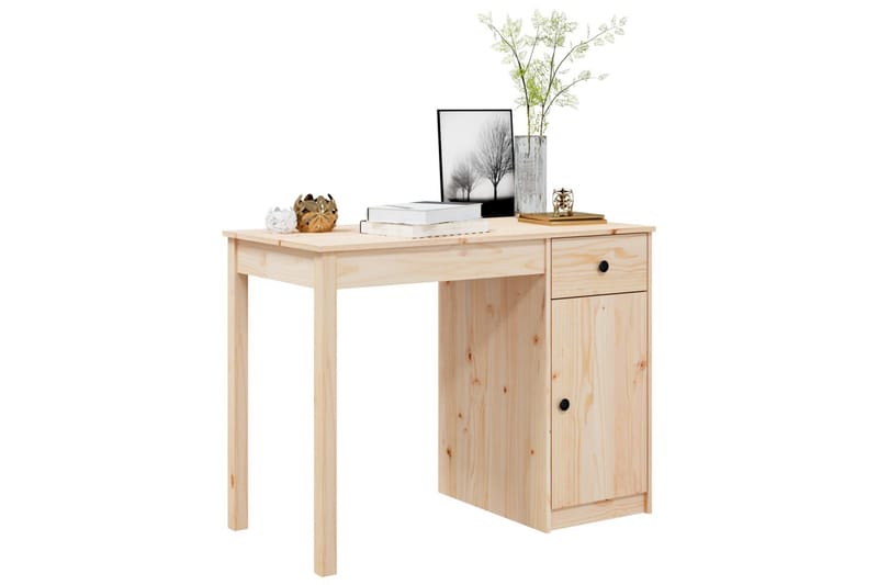 beBasic Skrivbord 100x50x75 cm massiv furu - Möbler - Hemmakontor - Skrivbord