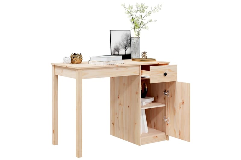 beBasic Skrivbord 100x50x75 cm massiv furu - Möbler - Hemmakontor - Skrivbord