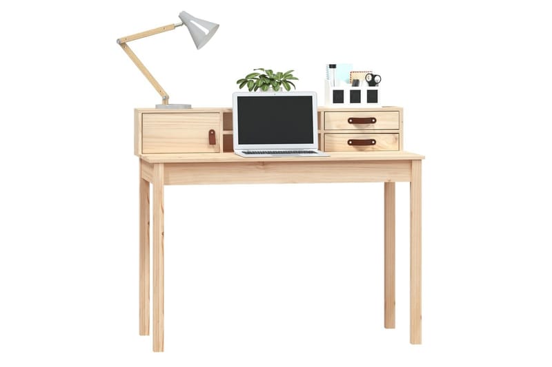 beBasic Skrivbord 110x50x93 cm massiv furu - Möbler - Hemmakontor - Skrivbord